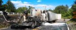 Burning tractor trailer cab closes Route 5 in Westminster